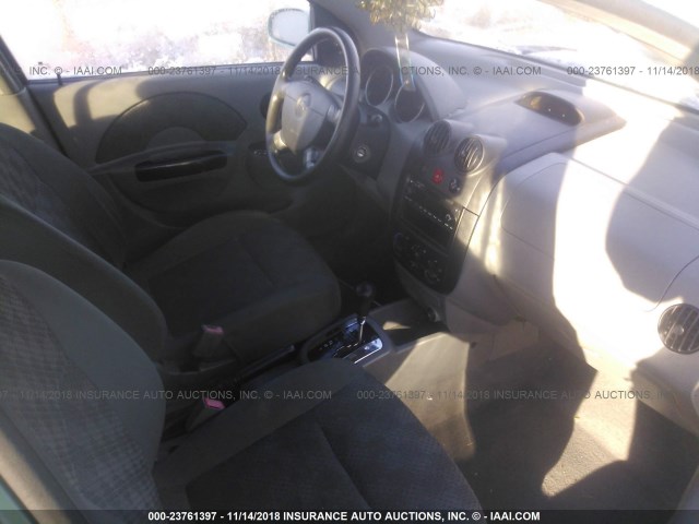KL1TD52655B383162 - 2005 CHEVROLET AVEO LS TEAL photo 5