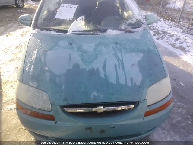 KL1TD52655B383162 - 2005 CHEVROLET AVEO LS TEAL photo 6