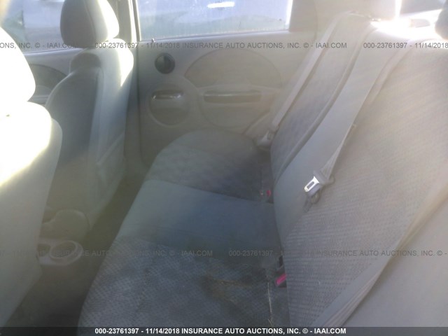 KL1TD52655B383162 - 2005 CHEVROLET AVEO LS TEAL photo 8