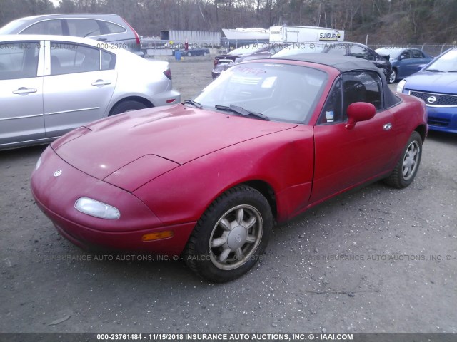 JM1NA3510P0420910 - 1993 MAZDA MX-5 MIATA RED photo 2