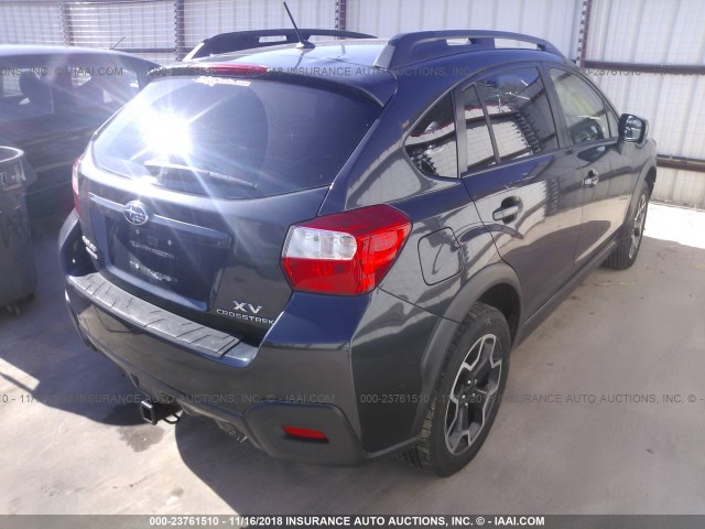 JF2GPAVC3EH322306 - 2014 SUBARU XV CROSSTREK 2.0 PREMIUM BLUE photo 4