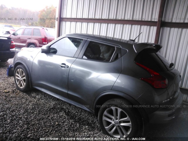 JN8AF5MV6ET357957 - 2014 NISSAN JUKE S/SV/SL/NISMO GRAY photo 3