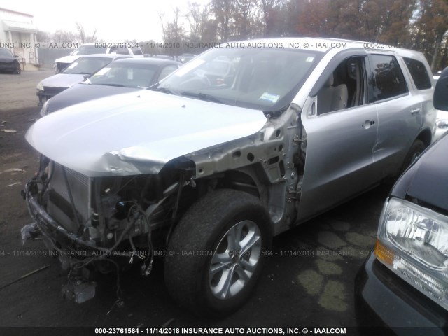 1C4RDJAG9CC100534 - 2012 DODGE DURANGO SXT SILVER photo 2