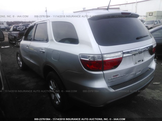 1C4RDJAG9CC100534 - 2012 DODGE DURANGO SXT SILVER photo 3