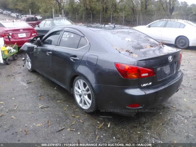 JTHBK262572024718 - 2007 LEXUS IS 250 GRAY photo 3