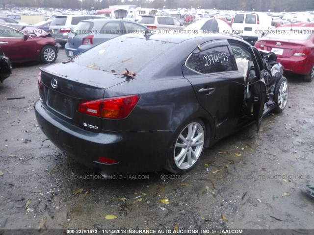 JTHBK262572024718 - 2007 LEXUS IS 250 GRAY photo 4