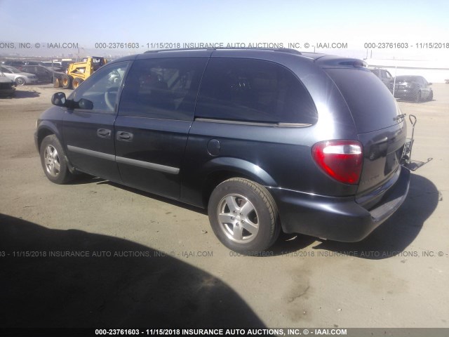 1D4GP24R17B167600 - 2007 DODGE GRAND CARAVAN SE BLUE photo 3