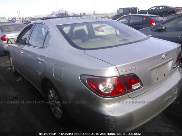 JTHBF30G530102337 - 2003 LEXUS ES 300 SILVER photo 3