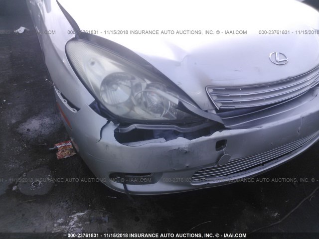 JTHBF30G530102337 - 2003 LEXUS ES 300 SILVER photo 6