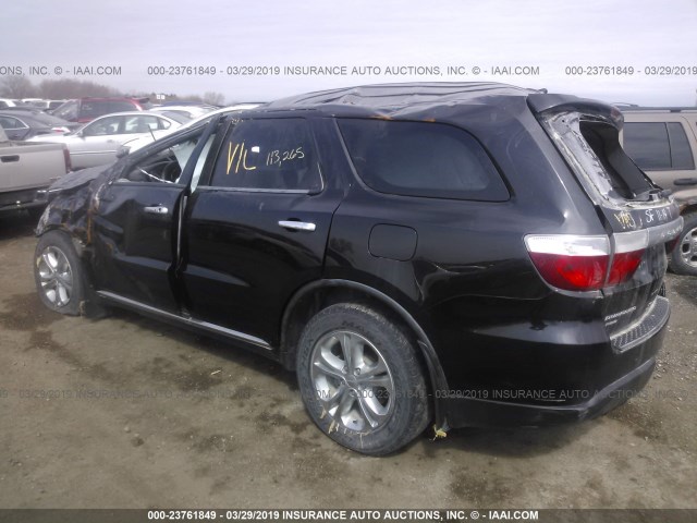 1C4RDJAG8CC207266 - 2012 DODGE DURANGO SXT BLACK photo 3