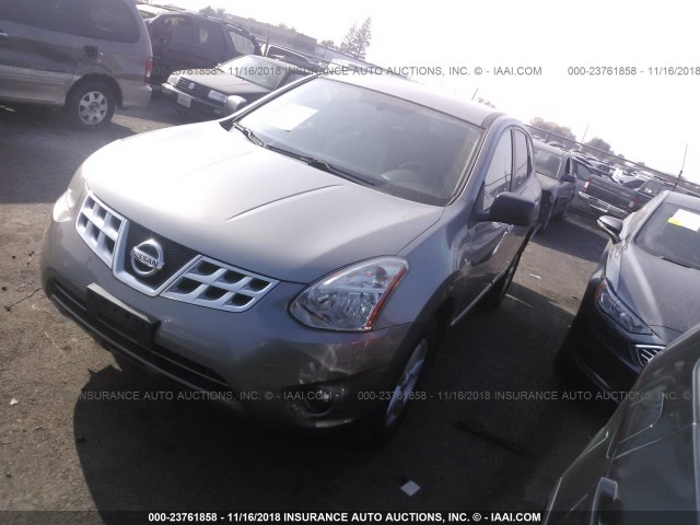 JN8AS5MT8CW600402 - 2012 NISSAN ROGUE S/SV SILVER photo 2