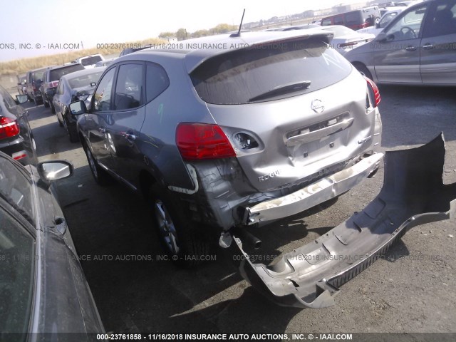 JN8AS5MT8CW600402 - 2012 NISSAN ROGUE S/SV SILVER photo 3