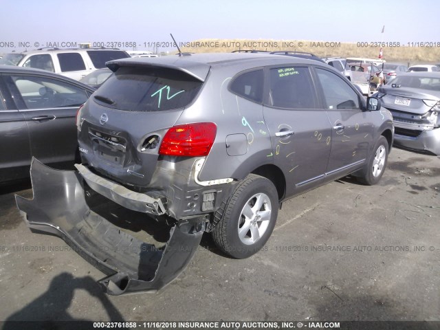 JN8AS5MT8CW600402 - 2012 NISSAN ROGUE S/SV SILVER photo 4