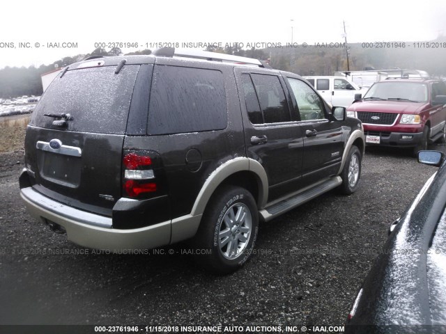 1FMEU64E07UA84175 - 2007 FORD EXPLORER EDDIE BAUER BROWN photo 4