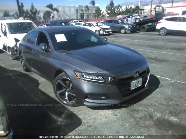 1HGCV2F32JA023157 - 2018 HONDA ACCORD SPORT GRAY photo 1