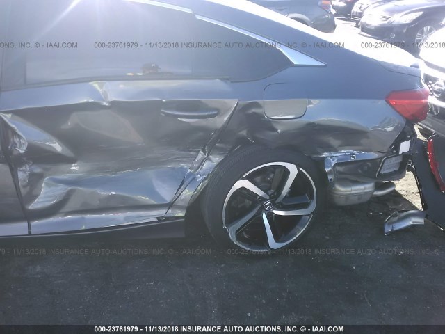 1HGCV2F32JA023157 - 2018 HONDA ACCORD SPORT GRAY photo 6