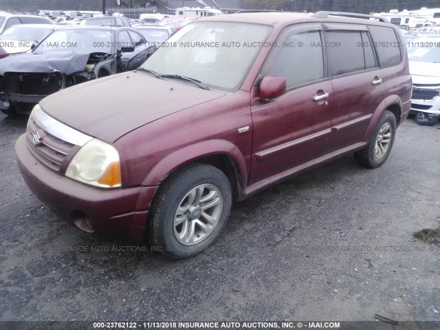 JS3TY92V244100118 - 2004 SUZUKI XL7 EX/LX BURGUNDY photo 2