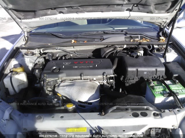 4T1BE32K63U204210 - 2003 TOYOTA CAMRY LE/XLE/SE SILVER photo 10
