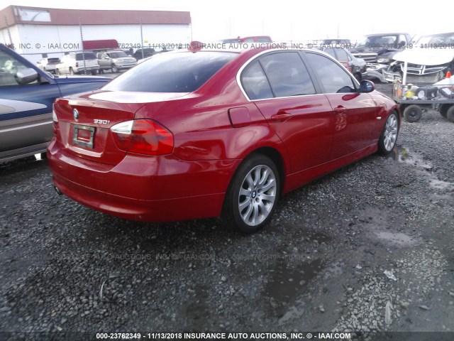 WBAVB33536KS31705 - 2006 BMW 330 I RED photo 4