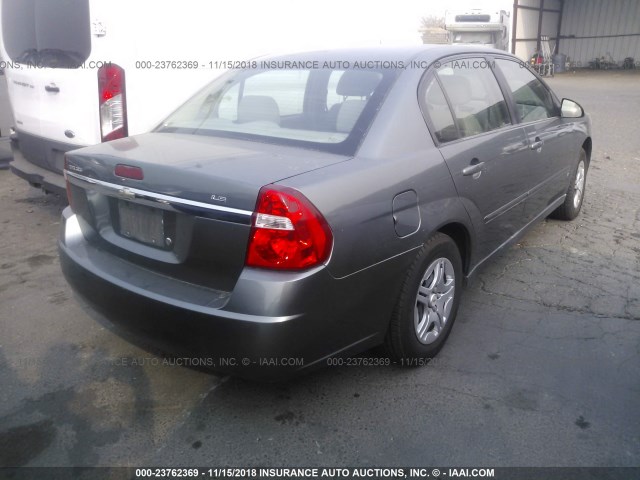 1G1ZS53F86F157580 - 2006 CHEVROLET MALIBU LS GRAY photo 4