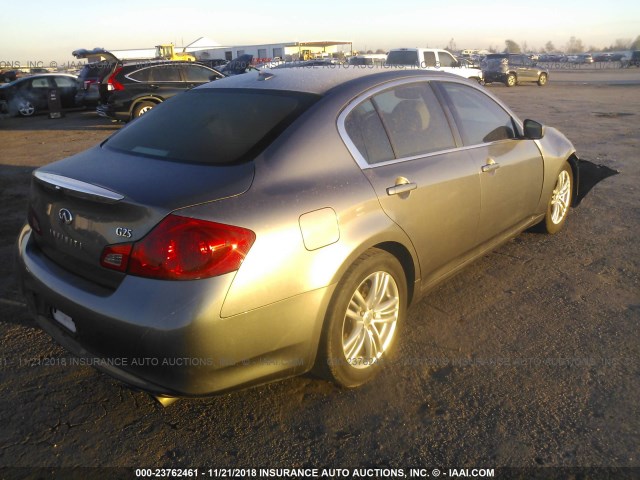 JN1DV6AP3CM812409 - 2012 INFINITI G25 JOURNEY GRAY photo 4