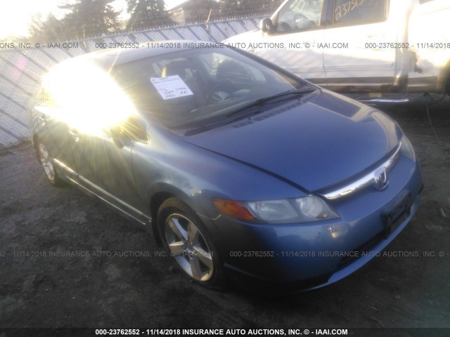 1HGFA16938L085396 - 2008 HONDA CIVIC EXL BLUE photo 1