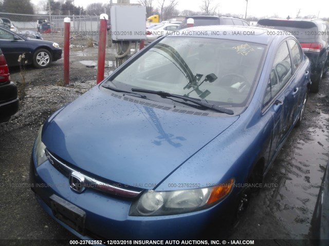 1HGFA16938L085396 - 2008 HONDA CIVIC EXL BLUE photo 2