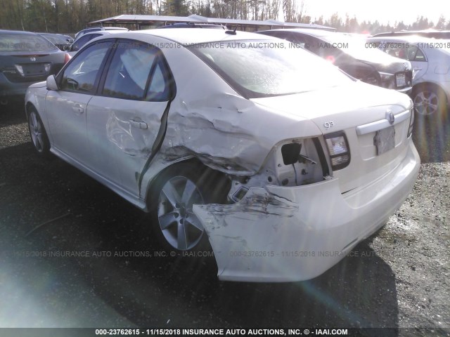 YS3FB49Y181143235 - 2008 SAAB 9-3 2.0T WHITE photo 3