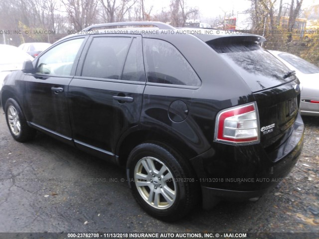 2FMDK36C57BB40497 - 2007 FORD EDGE Чорний фото 3