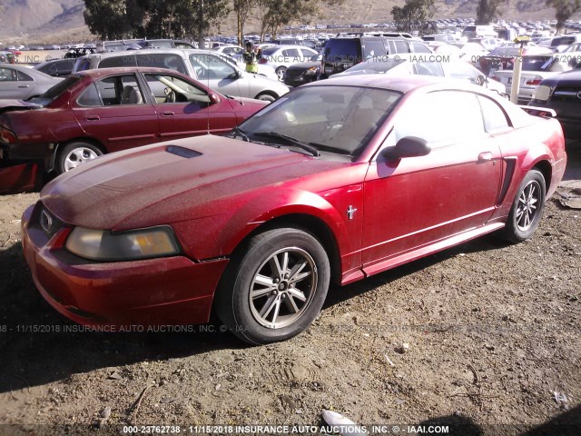 1FAFP40402F210510 - 2002 FORD MUSTANG RED photo 2
