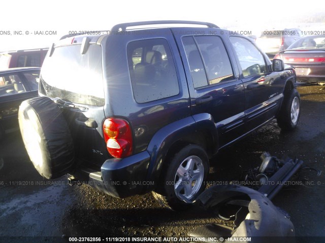 1J4GL58K43W686872 - 2003 JEEP LIBERTY LIMITED Dark Blue photo 4