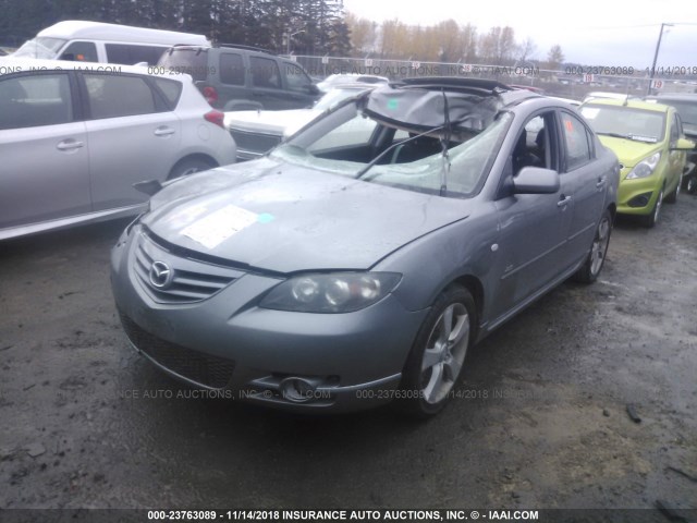 JM1BK323X41209662 - 2004 MAZDA 3 S GRAY photo 2