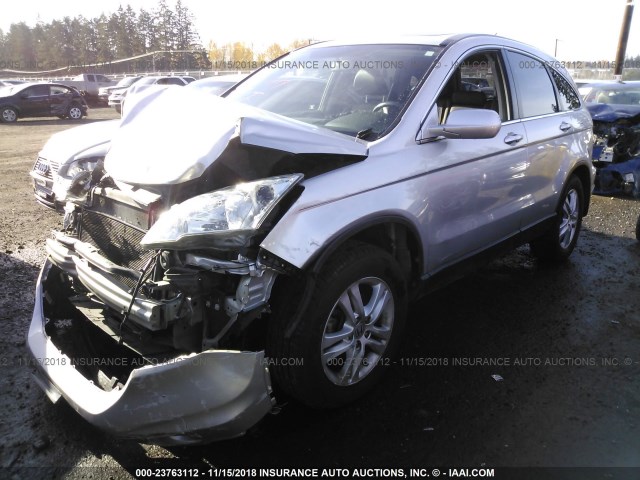 5J6RE4H73BL051215 - 2011 HONDA CR-V EXL SILVER photo 2