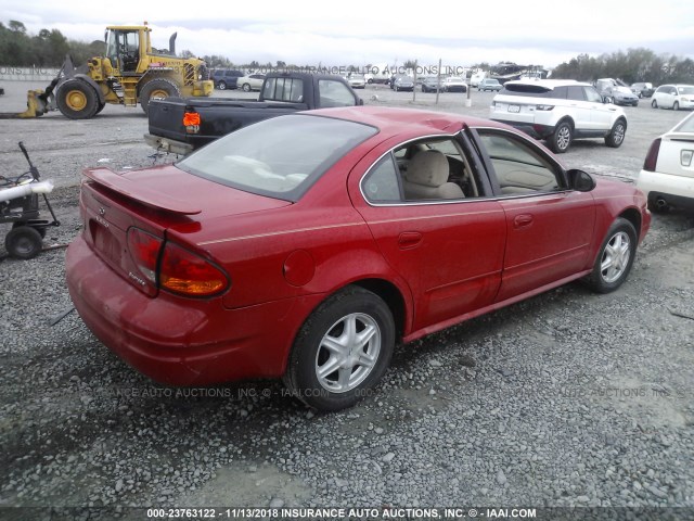 1G3NL52FX3C293257 - 2003 OLDSMOBILE ALERO GL RED photo 4