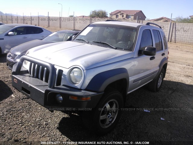 1J4GK48K42W260613 - 2002 JEEP LIBERTY SPORT SILVER photo 2