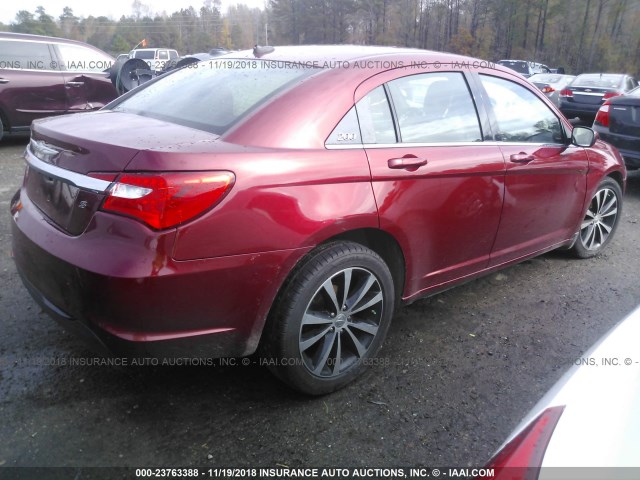 1C3CCBBG1EN152653 - 2014 CHRYSLER 200 TOURING RED photo 4