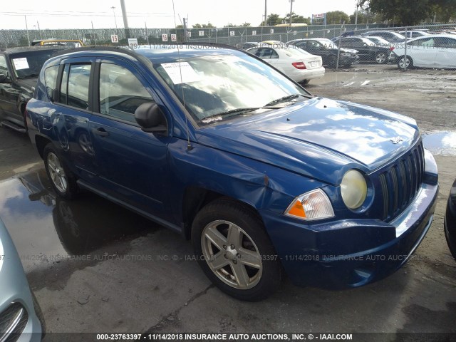 1J4FT47B49D133957 - 2009 JEEP COMPASS SPORT BLUE photo 1