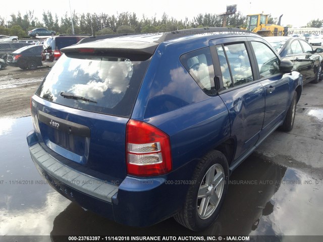 1J4FT47B49D133957 - 2009 JEEP COMPASS SPORT BLUE photo 4