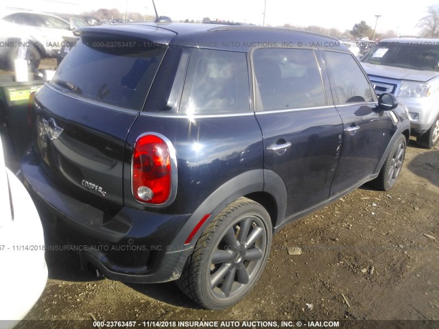 WMWZC3C56CWL84680 - 2012 MINI COOPER S COUNTRYMAN BLUE photo 4