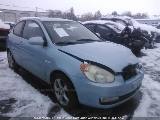 KMHCN36C28U077194 - 2008 HYUNDAI ACCENT SE Light Blue photo 1