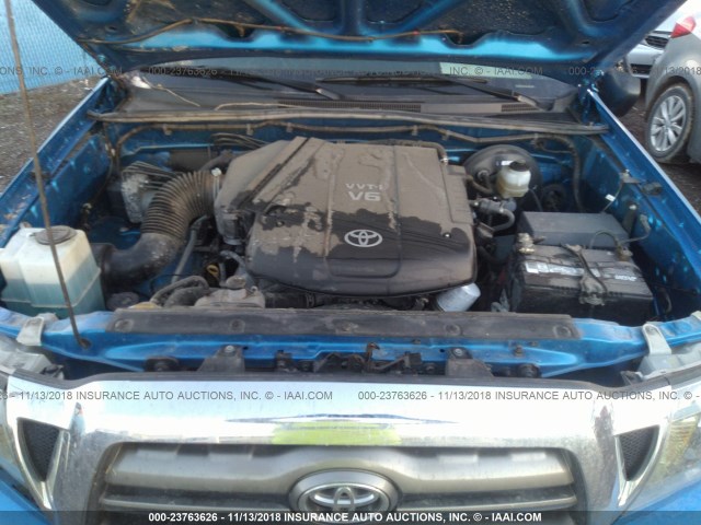 3TMJU4GN9AM109301 - 2010 TOYOTA TACOMA DOUBLE CAB PRERUNNER BLUE photo 10
