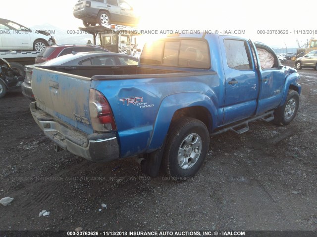 3TMJU4GN9AM109301 - 2010 TOYOTA TACOMA DOUBLE CAB PRERUNNER BLUE photo 4