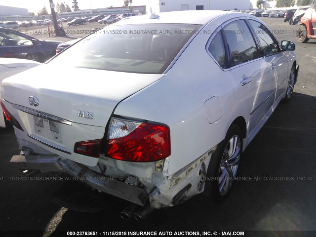 JNKCY01E19M800102 - 2009 INFINITI M35 SPORT WHITE photo 4