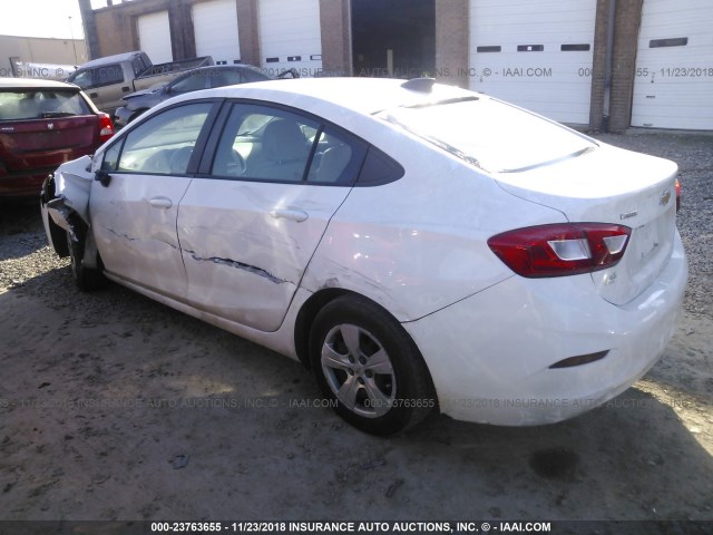 1G1BC5SM0H7156256 - 2017 CHEVROLET CRUZE LS WHITE photo 3