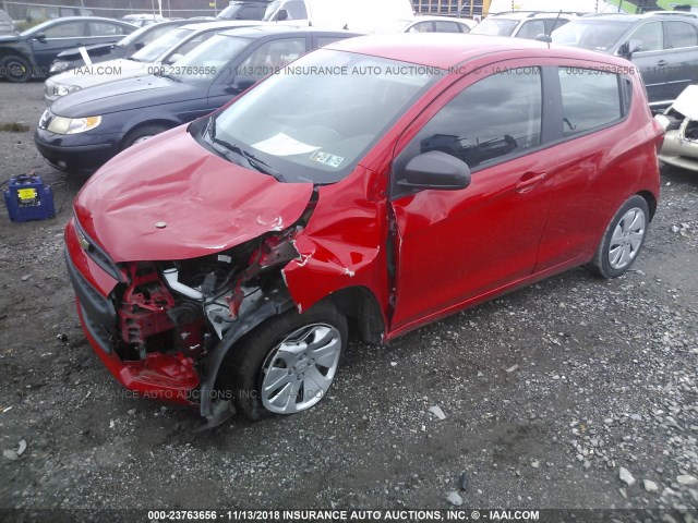 KL8CB6SA6HC732457 - 2017 CHEVROLET SPARK LS RED photo 2