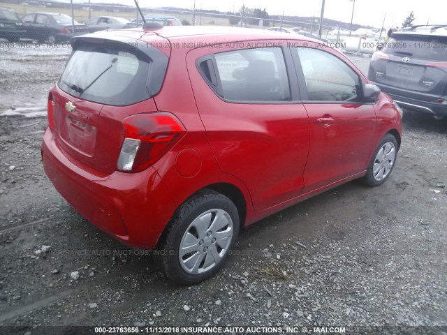 KL8CB6SA6HC732457 - 2017 CHEVROLET SPARK LS RED photo 4