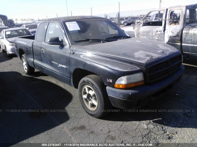 1B7GL22X6YS672172 - 2000 DODGE DAKOTA BLACK photo 1