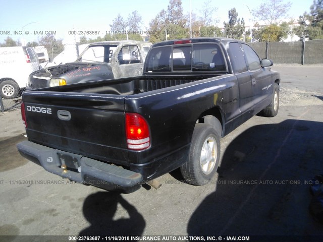 1B7GL22X6YS672172 - 2000 DODGE DAKOTA BLACK photo 4