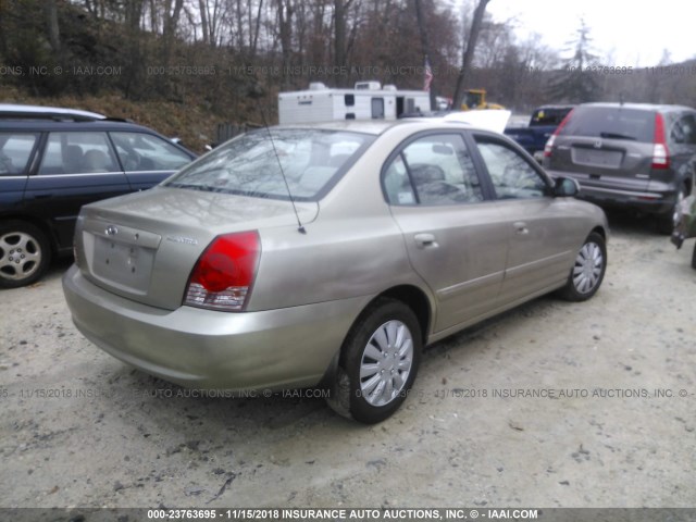 KMHDN46D15U985151 - 2005 HYUNDAI ELANTRA GLS/GT TAN photo 4