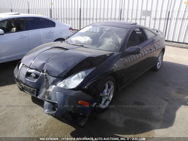 JTDDY38T920055706 - 2002 TOYOTA CELICA GT-S BLACK photo 2